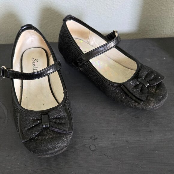 Sparkly Bow Heels for Little Girls Size 13 - Picture 1 of 6
